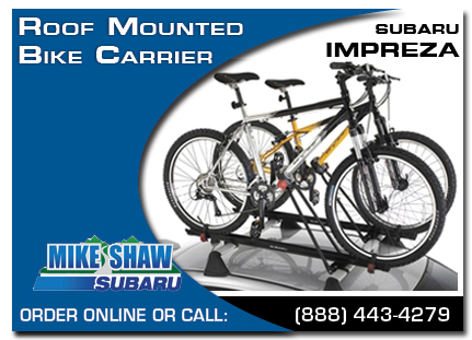 Denver, subaru, bike carrier, roof mounted, impreza, accessories, parts, specials