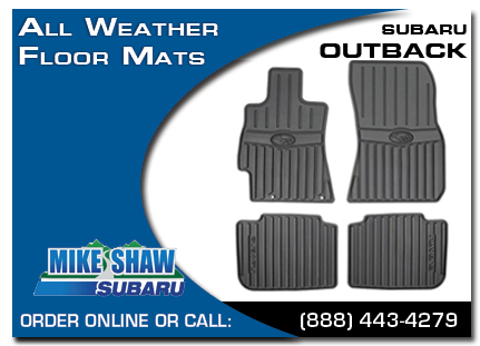 Denver, subaru, all weather floor mats, outback, accessories, parts, specials