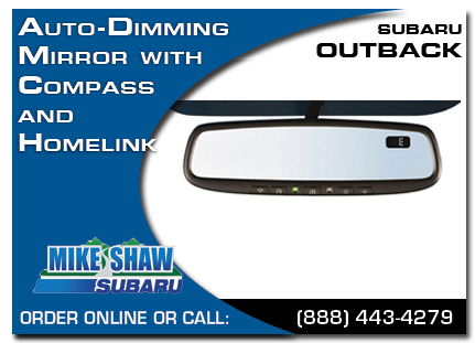 Denver, subaru, auto-dimming mirror, compass, homelink, outback, accessories, parts, specials