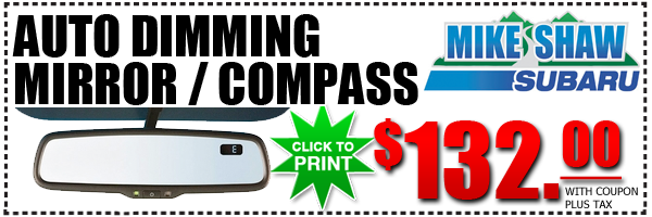 Subaru Auto-Dimming Mirror Discount Coupon