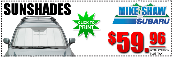 Subaru Sunshades Discount Coupon