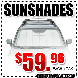 Subaru Sunshades Discount Coupon