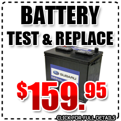 Subaru Battery Inspection & Replacement Service Discount Coupon