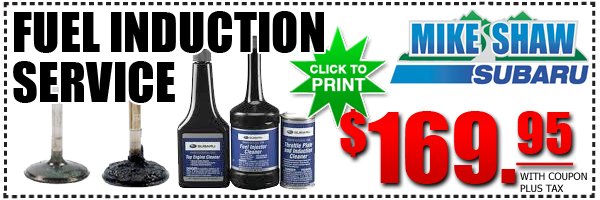 Subaru Fuel Induction Service Discount Coupon