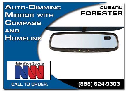 Salt Lake City, subaru, auto-dimming mirror, compass, homelink, forester, accessories, parts, specials