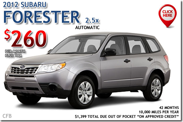 New 2012 Subaru Forester for lease in Salt Lake City, Utah!