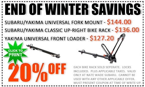 Subaru Winter Parts Special, Nate Wade Subaru, Salt Lake City, Utah