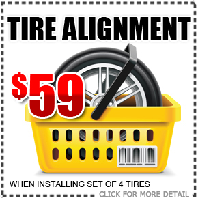Tire Alignment Sale Service Special, Discount Coupon, Car Repair & Maintenance, Salt Lake City, Utah