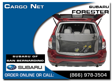 San Bernardino, subaru, cargo net, forester, accessories, parts, specials