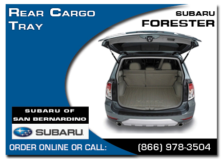San Bernardino, subaru, rear cargo tray, forester, accessories, parts, specials