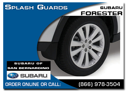 San Bernardino, subaru, splash guards, forester, accessories, parts, specials