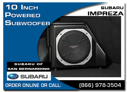 San Bernardino, subaru, subwoofer, 10 inch, impreza, accessories, parts, specials