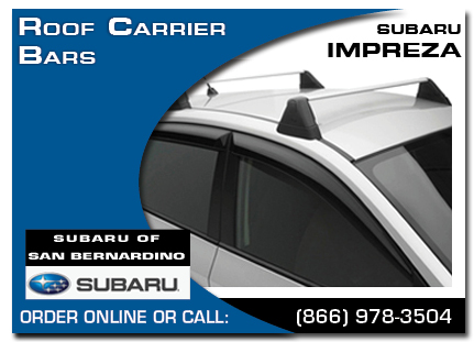 San Bernardino, subaru, roof carrier bars, impreza, accessories, parts, specials
