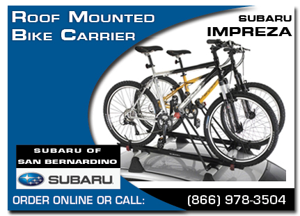 San Bernardino, subaru, bike carrier, roof mounted, impreza, accessories, parts, specials