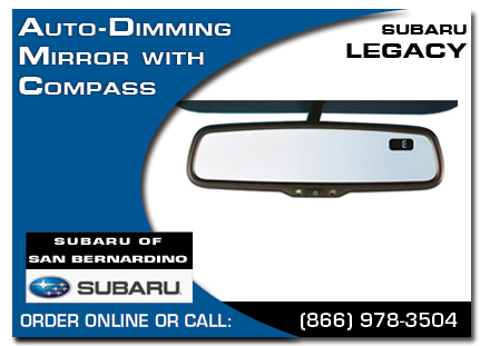 San Bernardino, subaru, auto-dimming mirror, compass, legacy, accessories, parts, specials