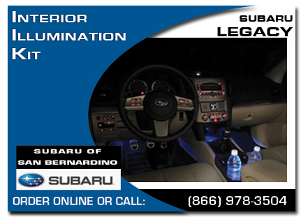 San Bernardino, subaru, interior illumination kit , legacy, accessories, parts, specials
