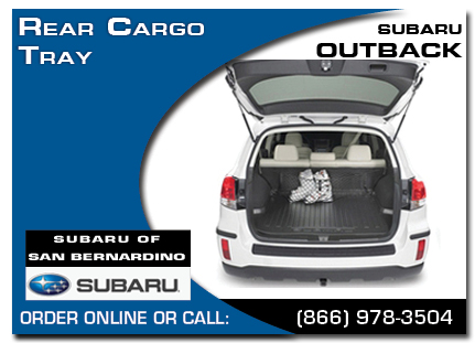 San Bernardino, subaru, rear cargo tray, outback, accessories, parts, specials