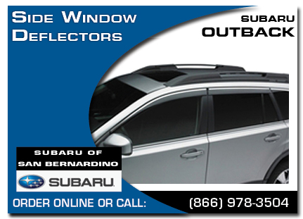San Bernardino, subaru, side window deflectors, outback, accessories, parts, specials