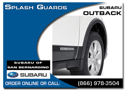 San Bernardino, subaru, splash guards, outback, accessories, parts, specials