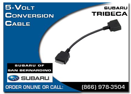 San Bernardino, subaru, 5 volt conversion cable, tribeca, accessories, parts, specials