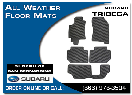 San Bernardino, subaru, all weather floor mats, tribeca, accessories, parts, specials