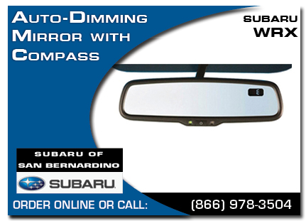San Bernardino, subaru, auto-dimming mirror, compass, wrx / sti, accessories, parts, specials