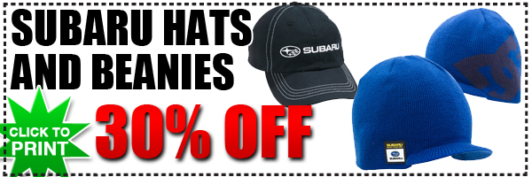 Subaru Hats/Beanies Discount Coupon, Genuine Subaru Headwear at San Bernardino Subaru near Los Angeles, California