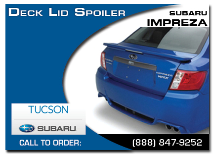 tucson, subaru, rear, deck lid, spoiler, impreza, accessories, parts, specials