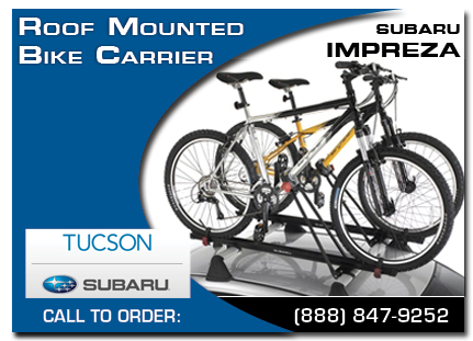 tucson, subaru, bike carrier, roof mounted, impreza, accessories, parts, specials