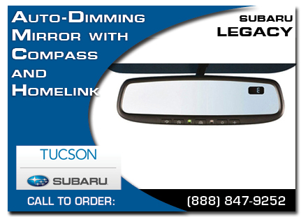 tucson, subaru, auto-dimming mirror, compass, homelink, legacy, accessories, parts, specials