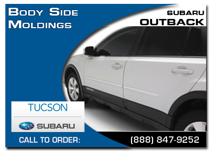 tucson, subaru, body side moldings, outback, accessories, parts, specials
