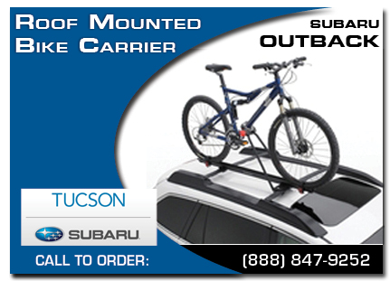 tucson, subaru, bike carrier, roof mounted, outback, accessories, parts, specials