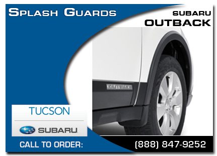 tucson, subaru, splash guards, outback, accessories, parts, specials