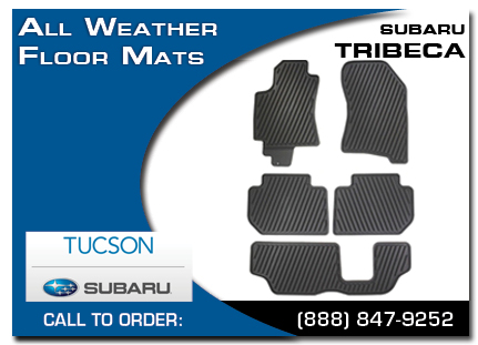 tucson, subaru, all weather floor mats, tribeca, accessories, parts, specials