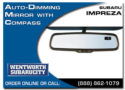 Portland, subaru, auto-dimming mirror, compass, impreza, accessories, parts, specials