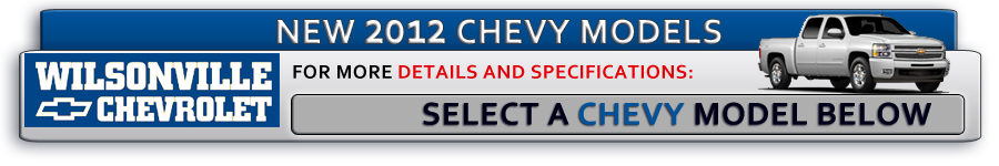 New 2012 Chevy Model Details near Portland, Oregon