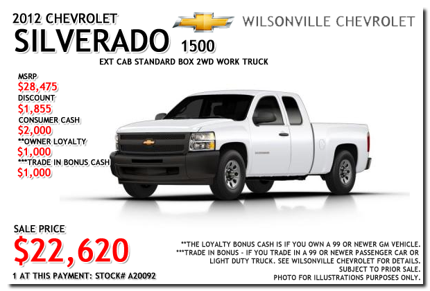 2012 Chevy Silverado 1500 for sale at Wilsonville Chevrolet 2012 Chevy Silverado 1500 for sale at Wilsonville Chevrolet, Portland, Beaverton, Hillsboro, Oregon City, Tigard, McMinnville, Salem