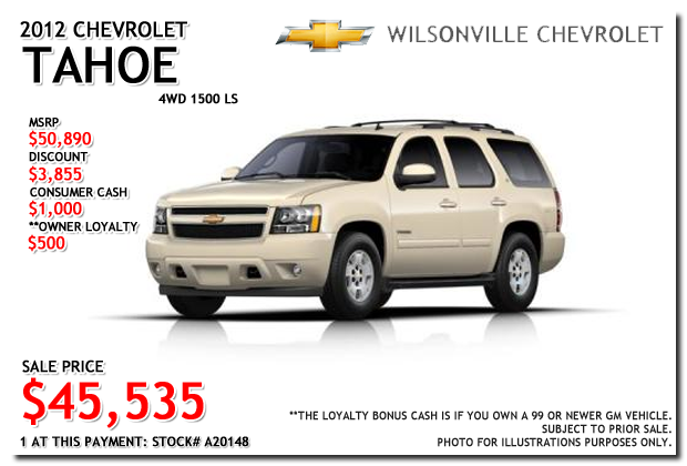 2012 Chevy Tahoe 1500 LT for sale at Wilsonville Chevrolet 2012 Chevy Tahoe 1500 LT for sale at Wilsonville Chevrolet, Portland, Beaverton, Hillsboro, Oregon City, Tigard, McMinnville, Salem