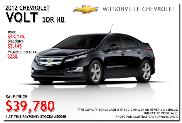 2012 Chevy Volt for sale at Wilsonville Chevrolet, Portland, Beaverton, Hillsboro, Oregon City, Tigard, McMinnville, Salem