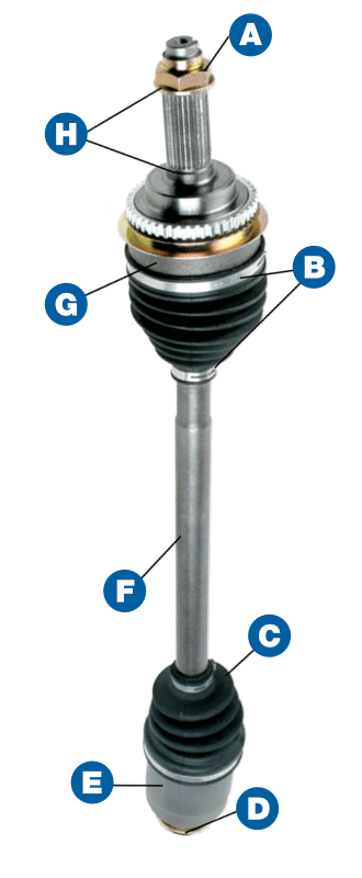 Subaru Remanufactured Axle Shaft Subaru Remanufactured Axle Shaft image featuring component information