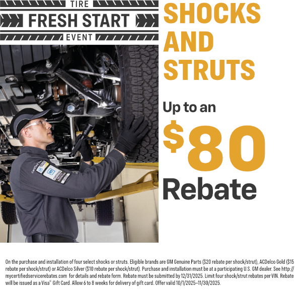 Shocks and Struts offer image Shocks and Struts | Expires 11/30/25.