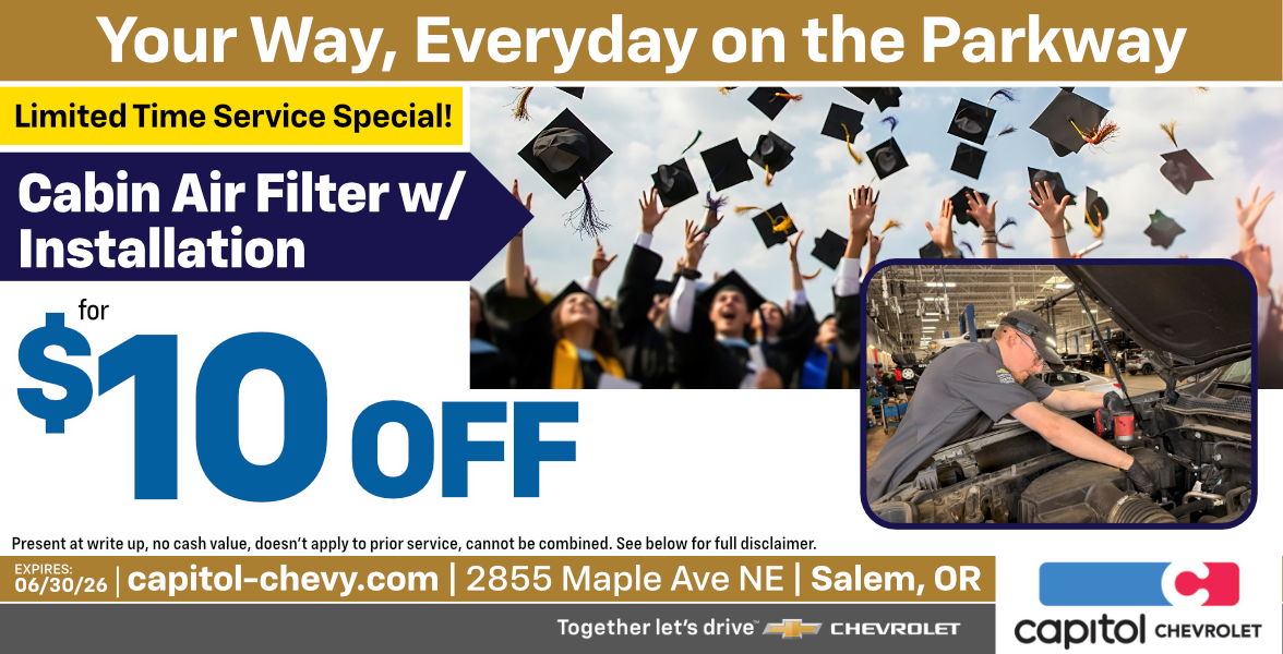 Cabin Air Filter w/ Installation $10 off offer image Cabin Air Filter w/ Installation $10 off | Expires 6/30/26