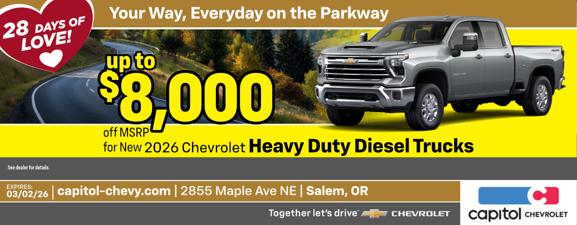 New 2026 Chevrolet Heavy Duty Diesel Trucks Up to $8,000 off MSRP