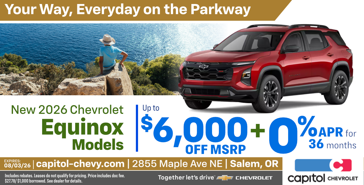 New 2026 Chevrolet Equinox Models Up to $6,000 off MSRP