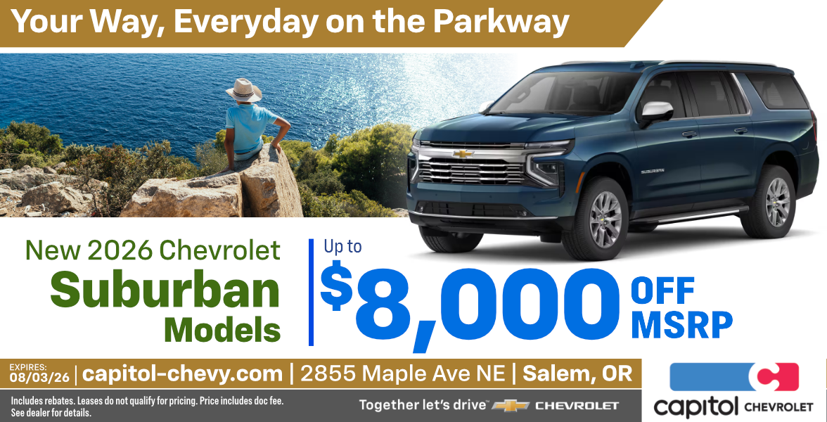New 2026 Chevrolet Suburban Models Up to $8,000 off MSRP