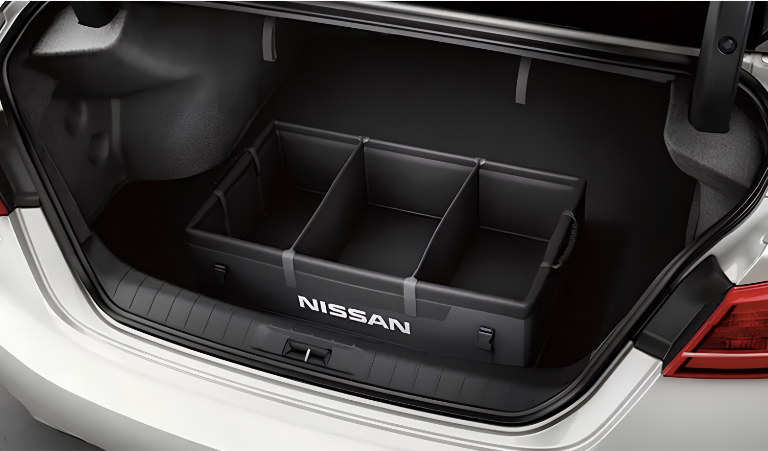 Nissan Cargo Organizer side image Nissan cargo organizer in a trunk