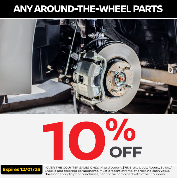 Any Around-the-Wheel Parts offer image Any Around-the-Wheel Parts 10% off | Expires: 10/31/2025