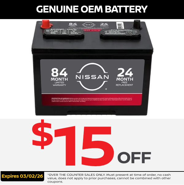 Genuine OEM Battery Parts offer image Genuine OEM Battery Parts $15 Off | Expires: 3/2/2026