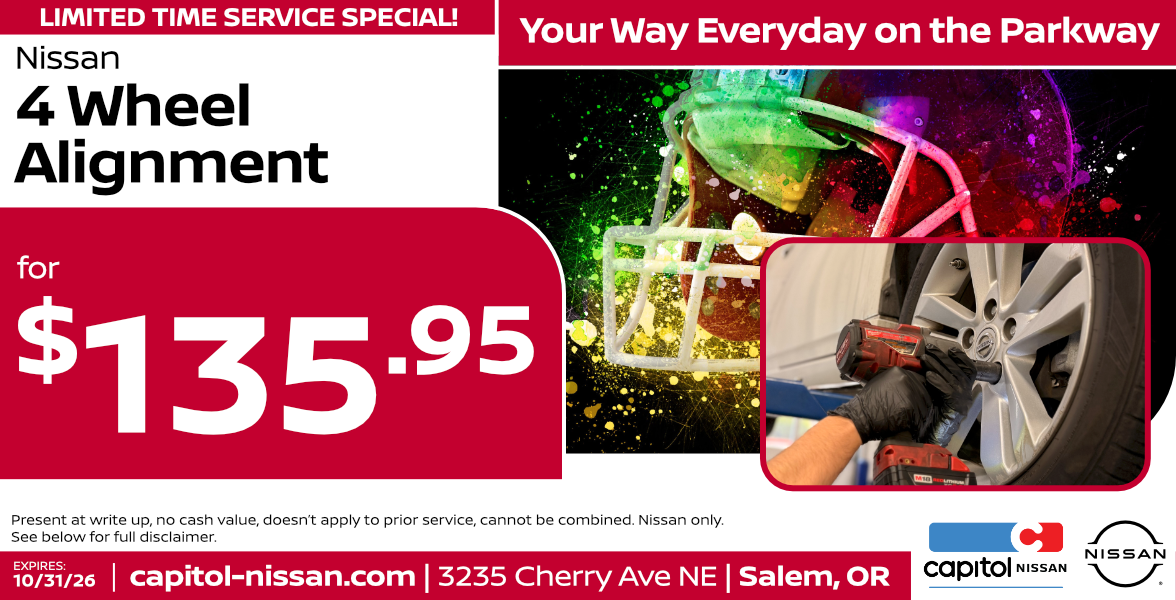 4 Wheel Alignment offer image 4 Wheel Alignment | Expires: 10/31/2026