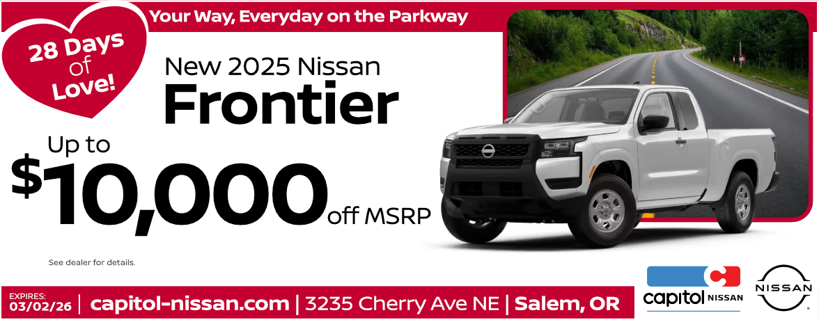 New 2025 Nissan Frontier Up to $10,000 off MSRP